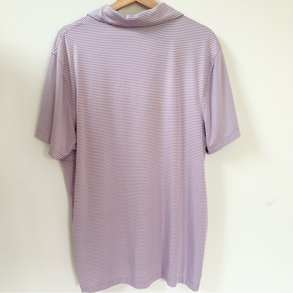 J. Crew Men's Performance Polo Shirt - Lavender Stripes XL - Picture 5 of 6